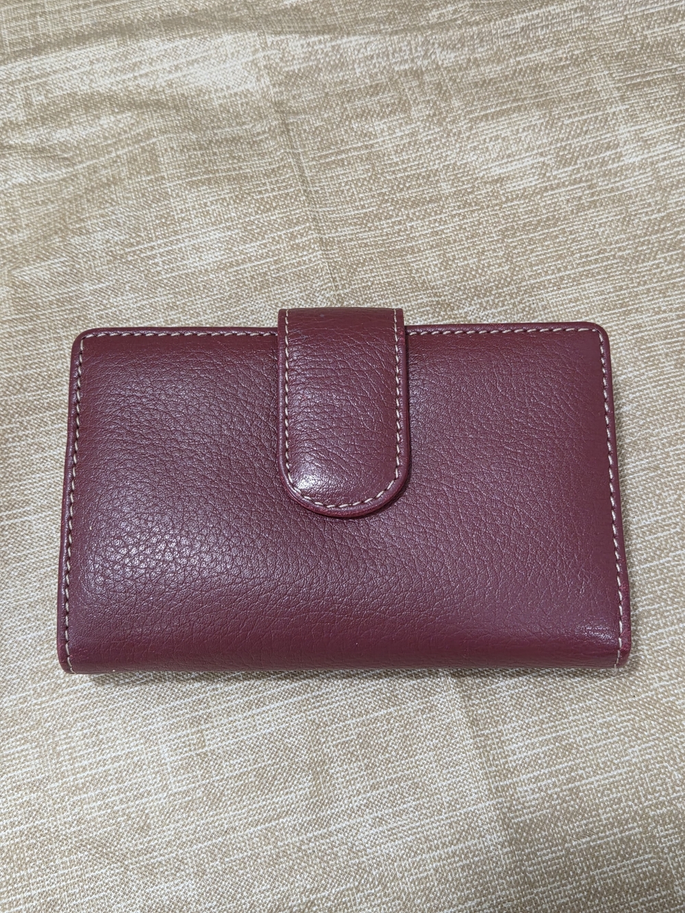 Leather Wallet - Burgundy Women's Wallet